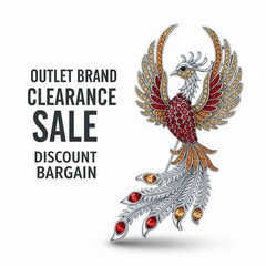 Cute Fiery Phoenix Design Featuring Sparkling Colors in a Stylish Background