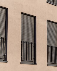 Facade of a modern building in the sun