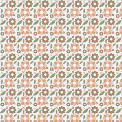 Seamless vintage floral wallpaper pattern with pastel colors