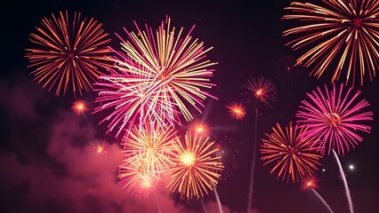 fireworks in the sky. ai generated