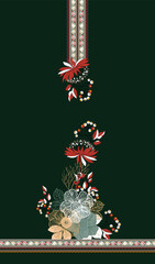 Textile Digital Designs Ethnic borders motifs

