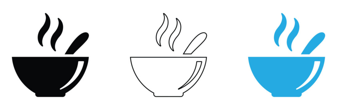 Enjoy a delicious bowl of steaming soup with vibrant colors and minimalist design, ideal for restaurant menus, food blogs, and healthy eating campaigns