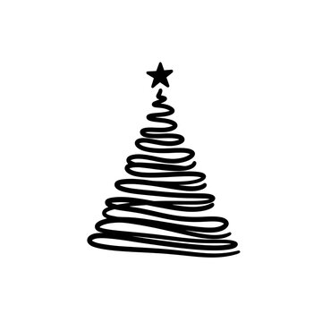V&oelig;ux Stylis&eacute;s avec Arbre de No&euml;l Artistique effet Sapin Croquis et cr&eacute;atif