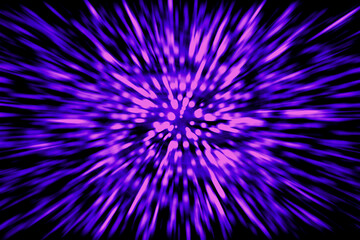 Obraz premium Violet light burst radiates outward from a glowing center in a dynamic abstract pattern