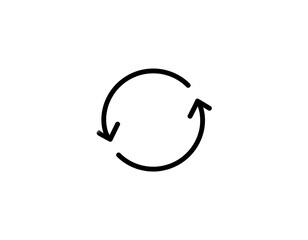 Circular icon with two arrows pointing in opposite directions suggesting repetition or refresh