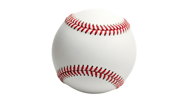 Classic baseball isolated on transparent background