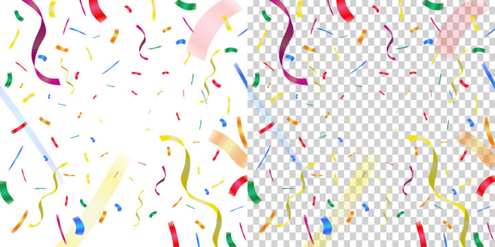 Festive explosion of colorful confetti and streamers, party joy.