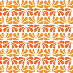 Orange Floral Seamless Pattern &ndash; Modern Decorative Repeat Background