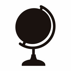 Stylized Globe Icon Representing Geography, Education, and Exploration on a Pedestal