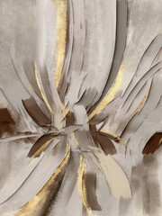 Soft and minimalistic abstract artwork with delicate lines and muted tones, creating a calm and refined aesthetic for modern interiors