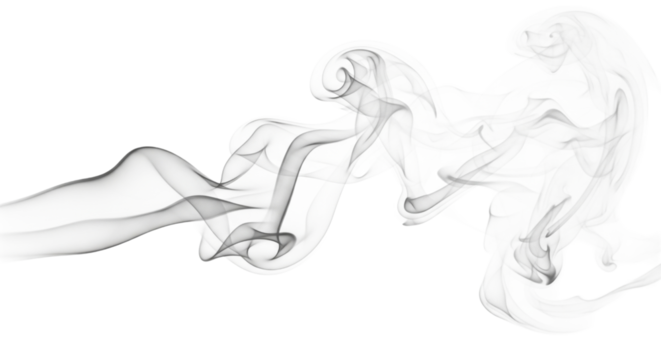 Abstract grey smoke isolated on transparent background