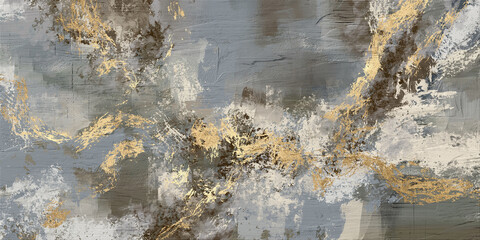 Abstract art, texture effect, modern creativity, home decoration, artistic background, fine art for wall decor and print, mural design, oil painting style, artistic strokes, knife painting, elegance © CHREMOS