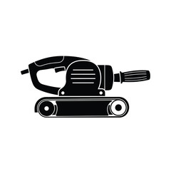 Black belt sander tool icon power machine
