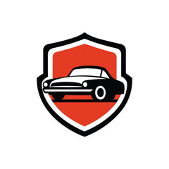 Classic Car Emblem Vintage Automobile Shield Badge for Automotive Restoration and Design