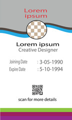 An id card background with its design