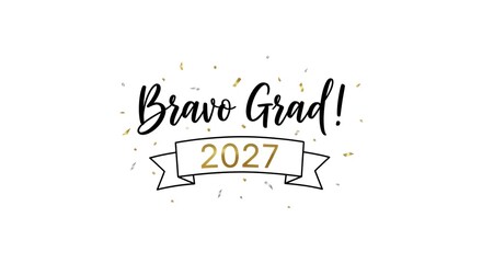 Obraz premium Celebratory Graduation Announcement for Class of 2027 with Festive Decor