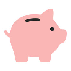 Piggy Bank Savings Color Vector Icon for Personal Finance Themes