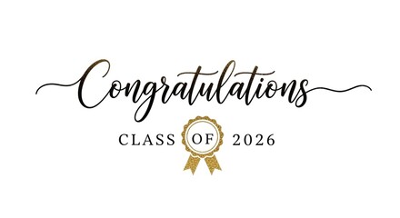 Elegant graduation announcement celebrating the 2026 student achievement with