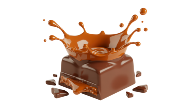 Indulgent Chocolate Bar Topped with Caramel Creates Sensational Dessert Explosion Perfect for Satisfying Sweet Cravings and Showcasing Confectionery Artistry in Delectable Style