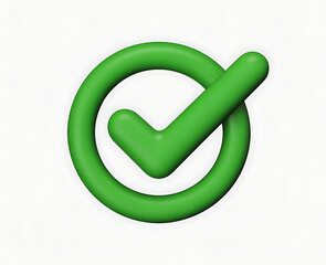 Green check mark inside of the circle
