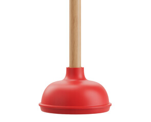 Red plunger rubber bathroom household tool