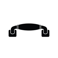 Black cabinet drawer pull handle silhouette vector