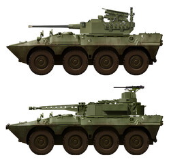 Collection of concepts of Armored Fighting Vehicles based on Freccia-VBC (top: Freccia VBC G30, bottom: Freccia-VBC 35mm). Individual images, in full size, can be found in the portfolio