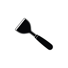 Black chisel tool icon on white background vector 1