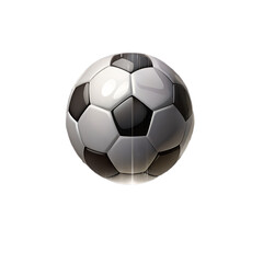 Fototapeta premium Realistic 3d render of a classic black and white soccer ball isolated on transparent background