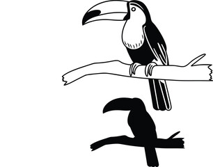 Fototapeta premium toucan artwork vector illustration 