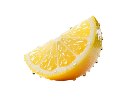 lemon slice isolated on white background