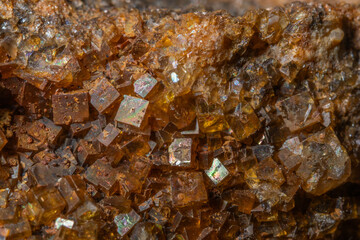 Geological crystal sample showing impressive mineral formations in natural environment