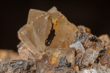 Geological crystal sample showing impressive mineral formations in natural environment