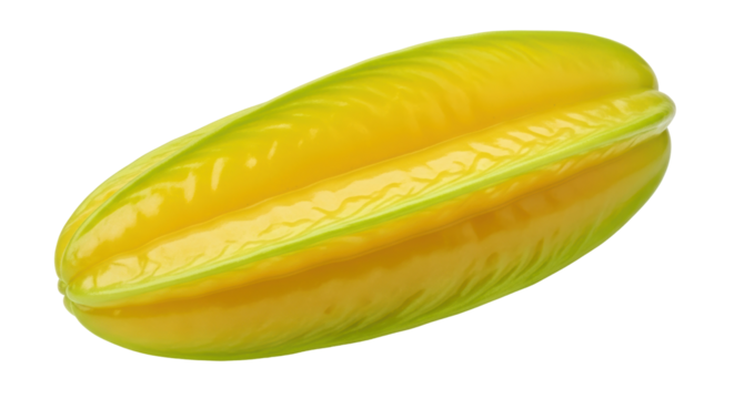 Vibrant yellow star fruit PNG isolated on transparent background, tropical fruit with distinctive star shape for healthy eating concepts