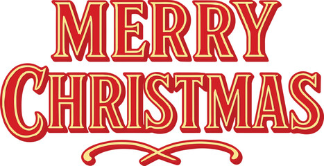 Vintage 'Merry Christmas' Text
