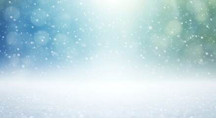 Magical winter snowfall background with blue and white gradient effect