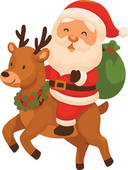 Fototapeta premium Santa's Reindeer Ride