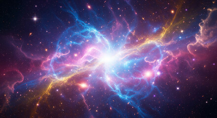 Fototapeta premium Nebula Particle Cloud Cosmic Background