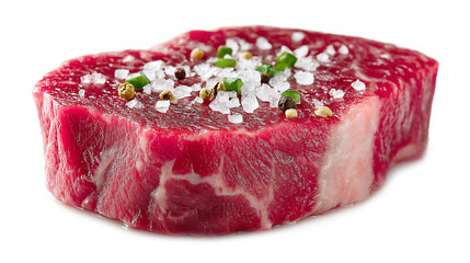 Wagyu steak on a white background