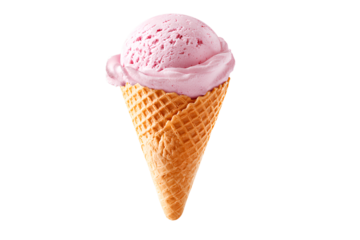 pink strawberry ice cream cone