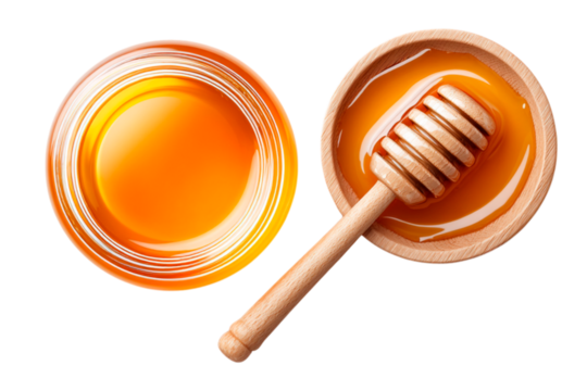 honey dripping from a wooden spoon