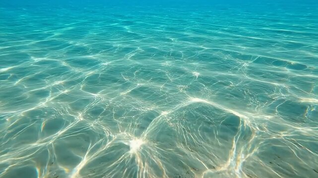 Clear shallow ocean water with sunlight