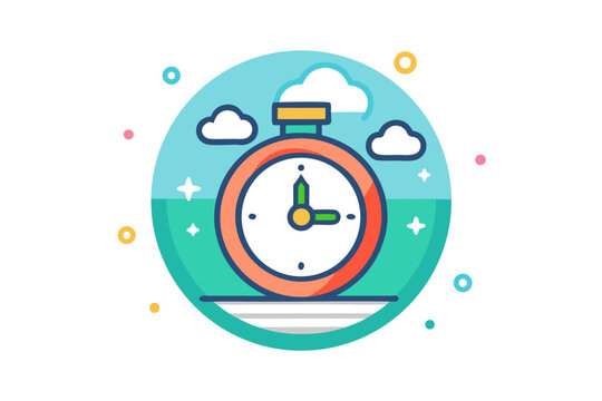 story timer clock outline icon  