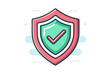 tiny double layer shield icon  