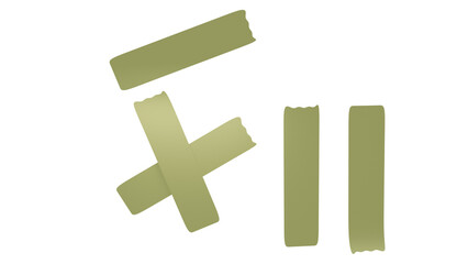 Obraz premium 3d render of a tape strip sign on a white background