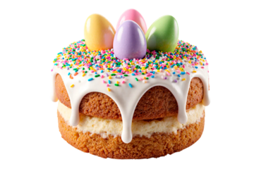 easter cake with eggs