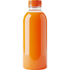 Freshly Squeezed Orange Juice Bottle Healthy Beverage Organic Drink Vitamin C Source on transparent background