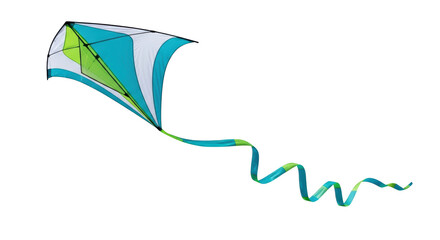 Colorful diamond kite PNG isolated on transparent background, fun outdoor toy for kids and summer activities © James