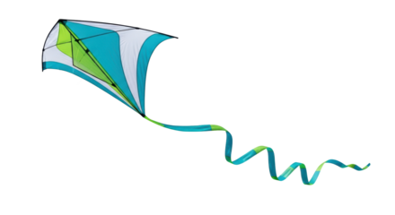 Colorful diamond kite PNG isolated on transparent background, fun outdoor toy for kids and summer activities