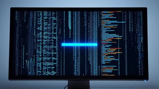 Computer monitor displaying code